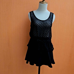 atasan wanita hitam transparan HSTYLE cewek M L kutung blouse santai