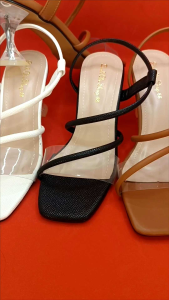 Guốc nữ cao gót quai dây và mica trong gót mica trong 7cm