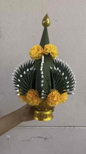 บายศรีเทพและบายศรีพรหมขนาดตามเส้นผ่าศูนย์กลางพานค่ะ