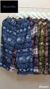 กางเกงช้าง🔥🔥ลายช้างไทย🔥🔥กางเกงขา5ส่วน ผ้ายึดใส่สบายที่สุด