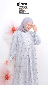 Baju Gamis Dress Wanita Terbaru Terlaris Super premium Edisi Jumbo Ginra Dress by Balimo