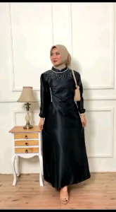 TERMURAH!!! BISA COD VINA DRESS KONDANGAN VIRAL GAUN PESTA MODERN SATIN SILK PREMIUM BAJU MUSLIM WANITA KEKINIAN DRESS BRIDESMAID LEBARAN