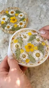 A&H Luxe Resin Tray & Coaster Set – Handmade Decorative Serving Tray with Matching Coasters