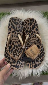 HIGH WEDGE SANDAL ANIMAL PRINT DEEP BEIGE  2.5 inches heel/6cm (ADD 1 SIZE UP)