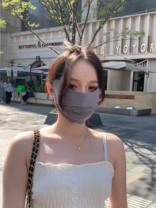 冰丝超薄防晒口罩Ice Silk Full Face eye protection Sunscreen Mask UPF50+ UV Protection Mask Ear-hanging Nose and Eye Corner