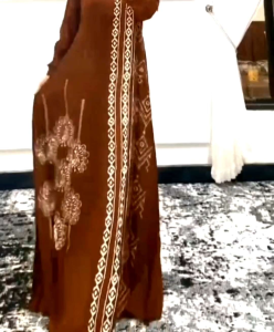 Gamis Rayon Twill Semi Terbaru Motif Batik Cap Premium Busui Terlaris