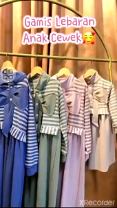 GAMIS ANAK PEREMPUAN DENGAN MODEL PITA BAHAN KODORAI UNTUK USIA 2-12 TAHUN