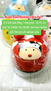 Bình Chánh shop 💖 Mũ/nón bảo hiểm trẻ em - Nón bảo hiểm BÒ SỮA cho bé 2 - 5 tuổi(dưới 25 kg) có kính che mặt  có tai nhiều màu đẹp - Đạt chuẩn CR - trọng lượng nón 400 gam / kích thước nón là 35-47 cm