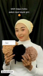 Daleman Hijab Dewasa Ciput Turki & Renda Premium Inner Malay