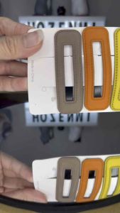 HR013 Jepitan Rambut Bahan Kulit PU Warna Elegan Gaya Korea Untuk Anak Perempuan Wanita Dewasa