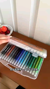 24pcs capybara marker pen with glitter colour painting handbook drawing shinning pens