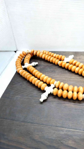tasbih tijani batu marjan oren kombinasi tulang kerbau D50