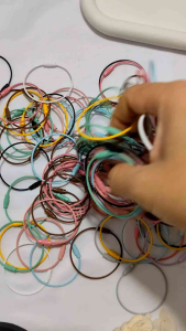 10pcs Ring Bulat Besar 5cm Mix Warna Ring Bahan Gantungan Kunci