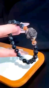 【现货】茶晶花 × 黄幽灵 × 切面蓝虎眼手串|招财护身 × 气场放大 × 能量加持 ✨ Citrine Flower × Yellow Phantom × Faceted