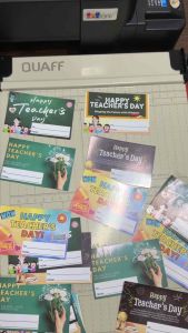 Happy teachers day card or sticker 20pcs 5 designs teachers day gift tag