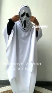 Jubah Hantu Putih Cosplay White Ghost Seprei White Kostum Halloween Murah cosplay  Halloween