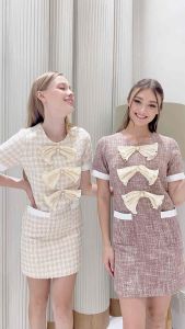 ROSSARIN - Bow Tweed Dress เดรสผ้าทวิต": "ROSSARIN Bow Tweed Dress เดรสผ้าทวิต",
