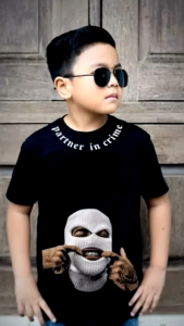 kaos anak sablon leher topeng anak tanggung terlaris gambar real