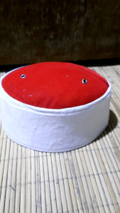 Peci Uj Merah Putih Bahan Bludru