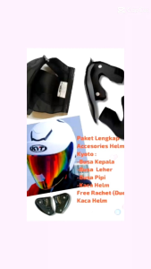 Busa Helm KYT Kyoto Model Kancing: Halus Lembut, Tahan Lama & Tidak Mudah Kempes