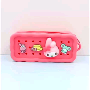 TEMPAT PENSIL SILICON SANRIO / KOTAK PENSIL IMPORT / PENCIL CASE MELODY / TEMPAT PENSIL JELLY KUROMI