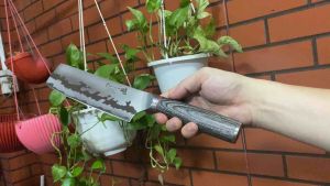 [ Cao cấp ] Dao thái Nhật hàng hiếm có vân sóng rất đẹp dài 31cm lưỡi dài 18cm dày 2 mm rất sắc bén thép không rỉ