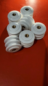 Keramik Isolator Tegangan Tinggi  High temperatur Drat M6 OD 35 x  P 30 mm l Terminal Blok Keramik Heater Ulir