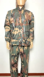 Jas Hujan Loreng Setelan / Rain Coat