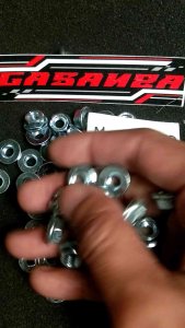 100 BIJI - Mur Flange Nut Flange M6 Kunci 10 Flange Nut M6 K10 Original