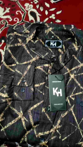 baju pria kemko KH terbaru motif batik lengan panjang COD