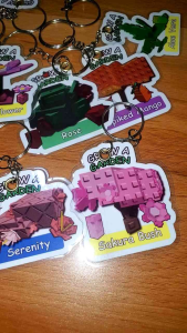 Grow a Garden Seeds Laminated Keychains approx. 6.5cm by 5.5cm Giveaways souvenirs 86 designs key holder for bags and collectors
