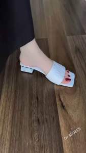 Gót quai ngang nữ cao 3 cm bảng in sang trọng và cá tính