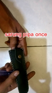 Bungkus Pipa Once gading Bahan Kulit asli Bentuk Gepeng