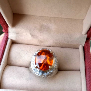 CINCIN BATU FIRE OPAL KUALITAS SUPER MEWAH
