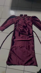 Dress Fashion Muslim Anak Usia 5-12 Tahun Baju Muslim Anak Mewah Payet Mutiara Baju Lebaran