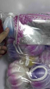 Spons mandi labu isi 12pcs spon penggosok badan