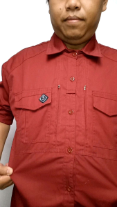 Kemeja Pria Tactical Mtac Lengan Panjang Bahan Ripstop Warna Krem