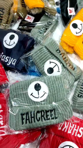 Kupluk Anak Lucu/Topi kupluk Balita Dan Bayi Gratis Bordir Nama Sendiri/Riques Nama Suka Suka ( 0 - 2 Thn )