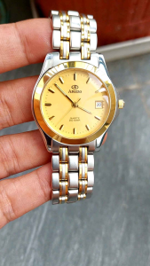 Đồng hồ nam Arezzo mặt vàng chạy pin hàng Si Đồng Hồ Thời Trang Nam Chất Liệu Thép Không Gỉ Đồng Hồ Quartz Nhật Bản Chống Nước 3M - Lazada