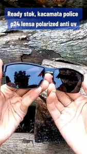 Bayar Ditempat -  KACAMATA P24-P1216 HITAM ANTI RADIASI+ANTI SILAU FASHION POLARIZED FULLSET