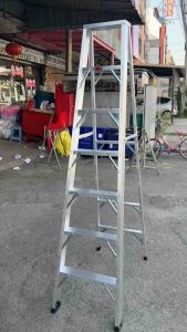 บันไดอลูมิเนียม 3-7ขั้น หนา 1.2มิล 1ทาง 25cm GOLD บันได อลูมิเนียม บรรได บันไดอะลูมิเนียม อะลูมิเนียม บันไดพับ บันไดทรงเอ บันไดพับได้ นั่งร้าน ALUWARE AW251