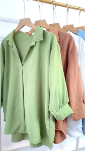 Paket Kemeja Wanita Terbaru & Blouse Wanita Polos Lengan Balon