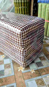 ที่นอนนุ่น ลายสก๊อต ผ้าทออย่างดี หนานุ่ม ก60ย180หนา8ซม.