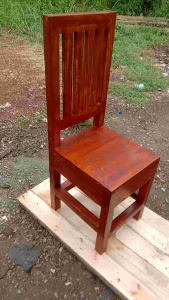 TERMURAH Kursi senderan kayu jati belanda siap pakai kokoh dan tahan lama P35CM L40CM T45CM TT100CM COKLAT