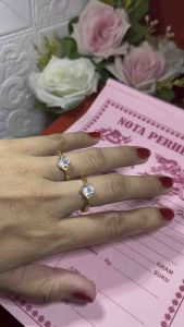 ECLATIA!! Cincin perhiasan wanita emas muda kadar 35% aksesoris buat kondangan dan acara lainnya