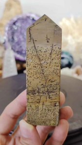 Natural Precious Landscape Picture Jasper Crystal Point Ornament LPJ01 #CrystalPoint