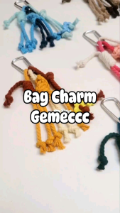 Carabiner Bag Charm Macrame Pandora
