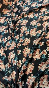 kain santorini motif warna dasar hitam - kain silk motif sutra - kain santorini motif luxury