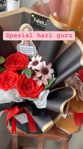 Buket bunga /buket hari guru / hadiah guru