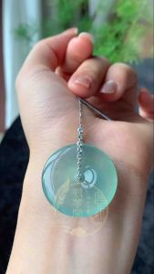 Light Lake Bluish Green Jadeite Peace & Safety Button(淡冰晴翡翠平安扣)
